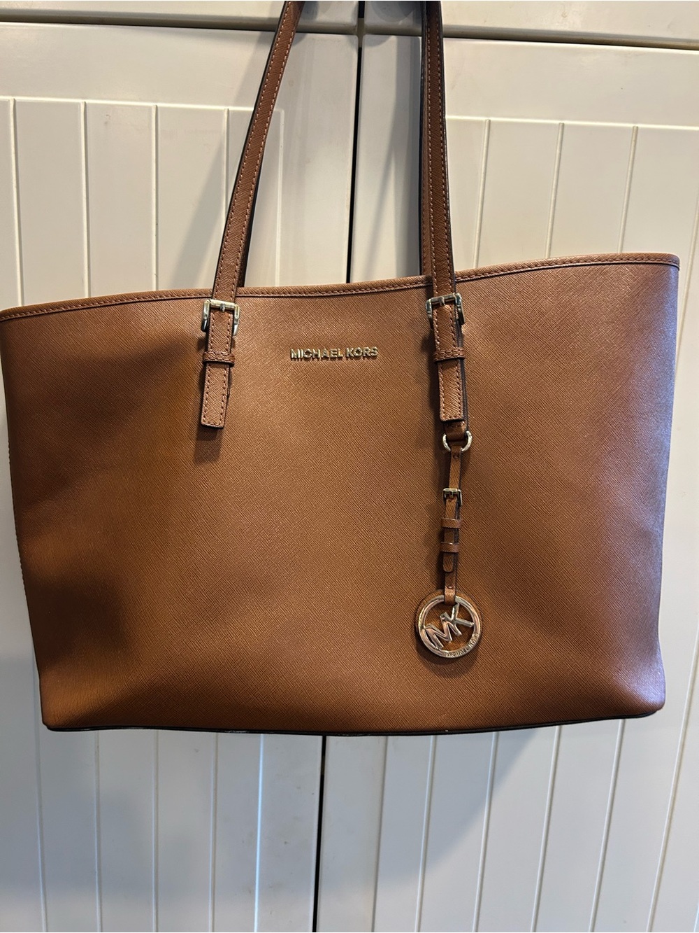 Michael Kors Chestnut Saffiano Leather Tote w/ Gold Hardware